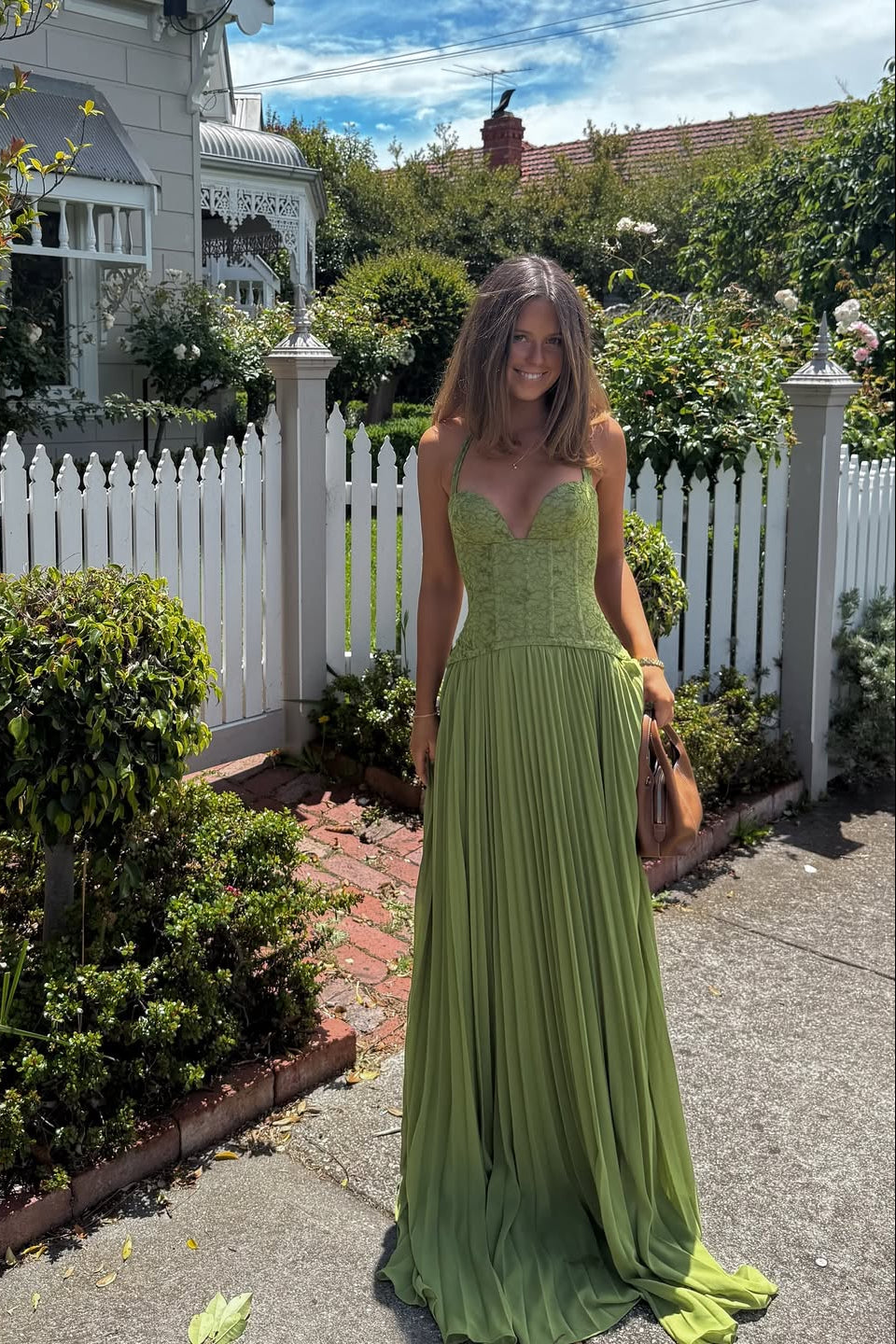 Nicole | Lace Corset Pleated Women Summer Maxi Dress