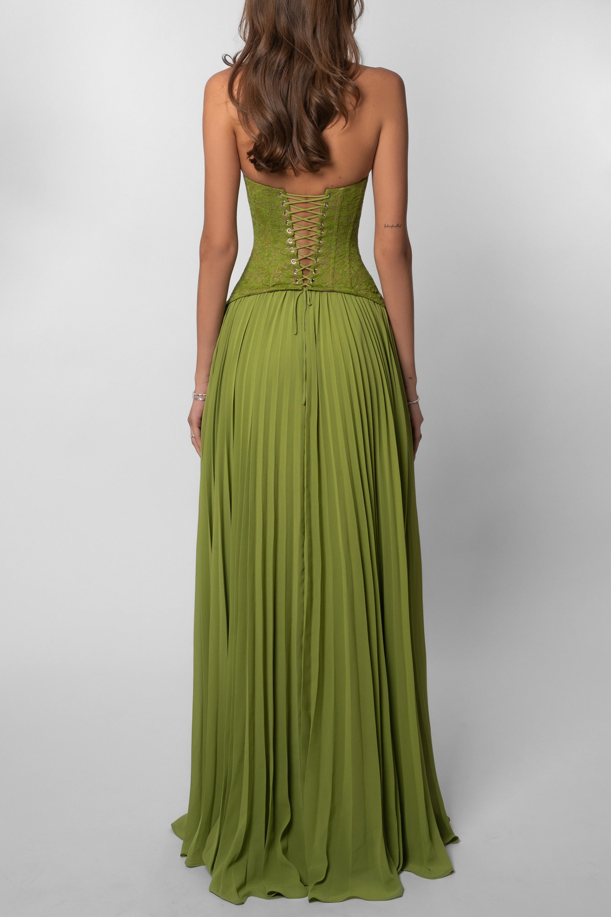 Nicole | Lace Corset Pleated Women Summer Maxi Dress