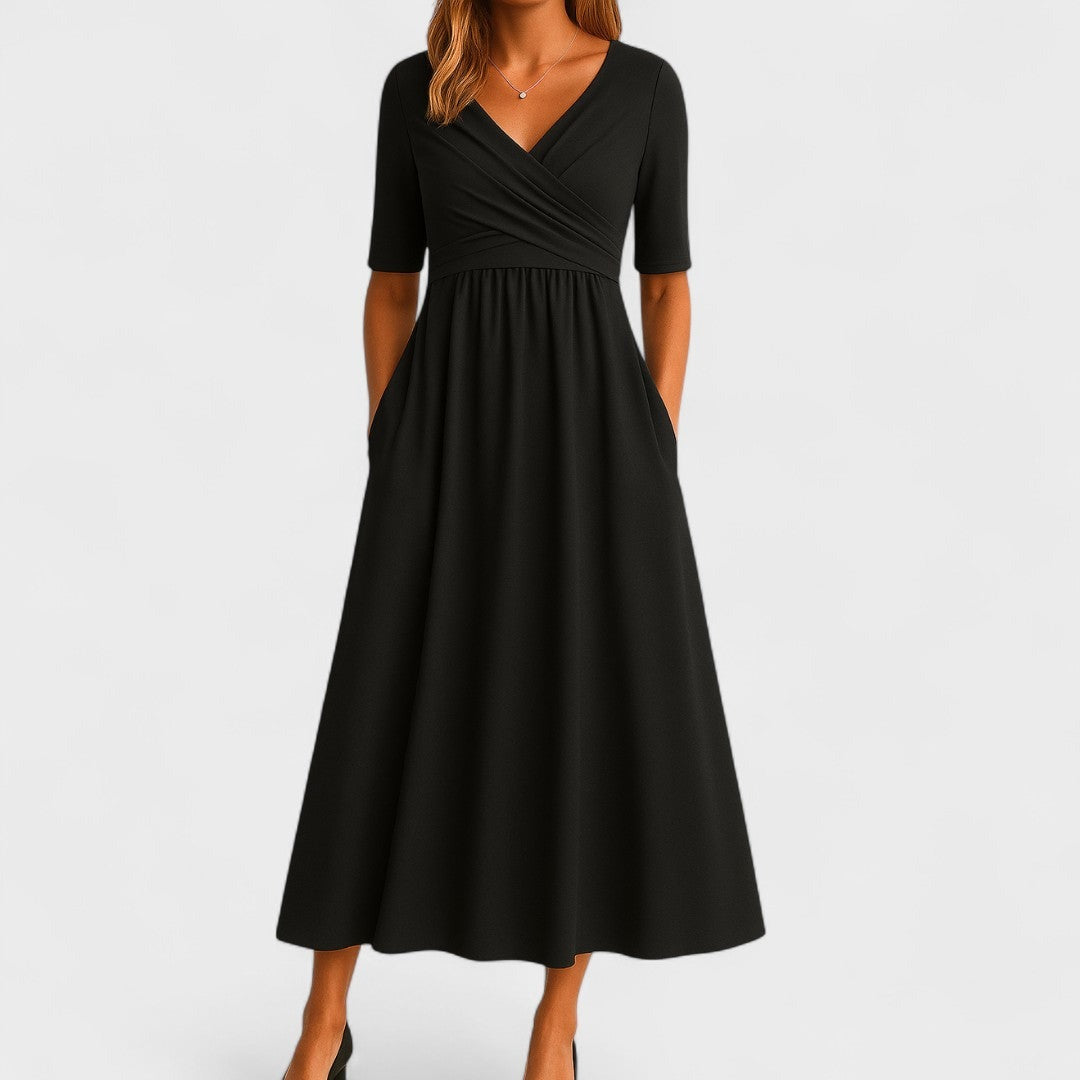 Victoria | Wrap V-Neck Pocket Maxi Women Cocktail Summer Dress