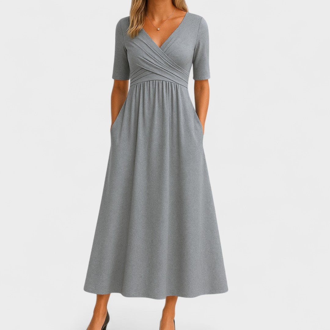 Victoria | Wrap V-Neck Pocket Maxi Women Cocktail Summer Dress