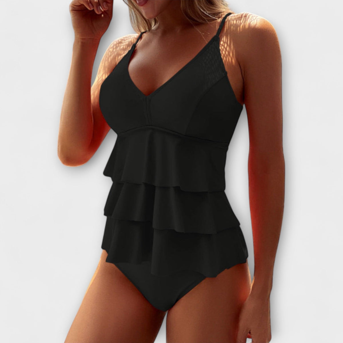 Anne | Ruffle-Neck Women's One-Piece Swimsuit