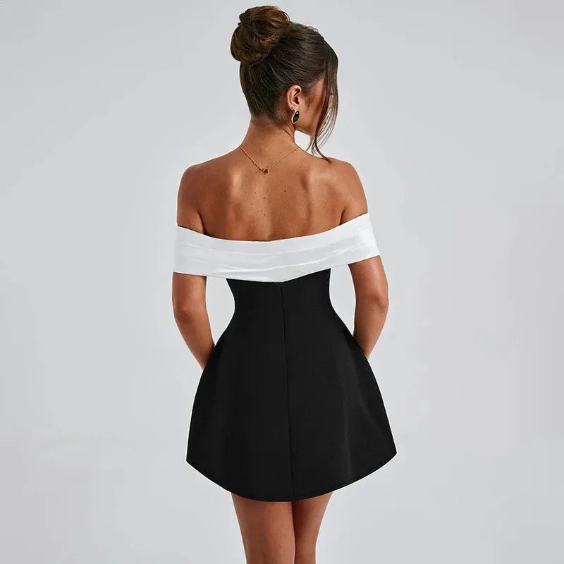 Kacey | Off-Shoulder Fit-and-Flare Women Summer Mini Dress