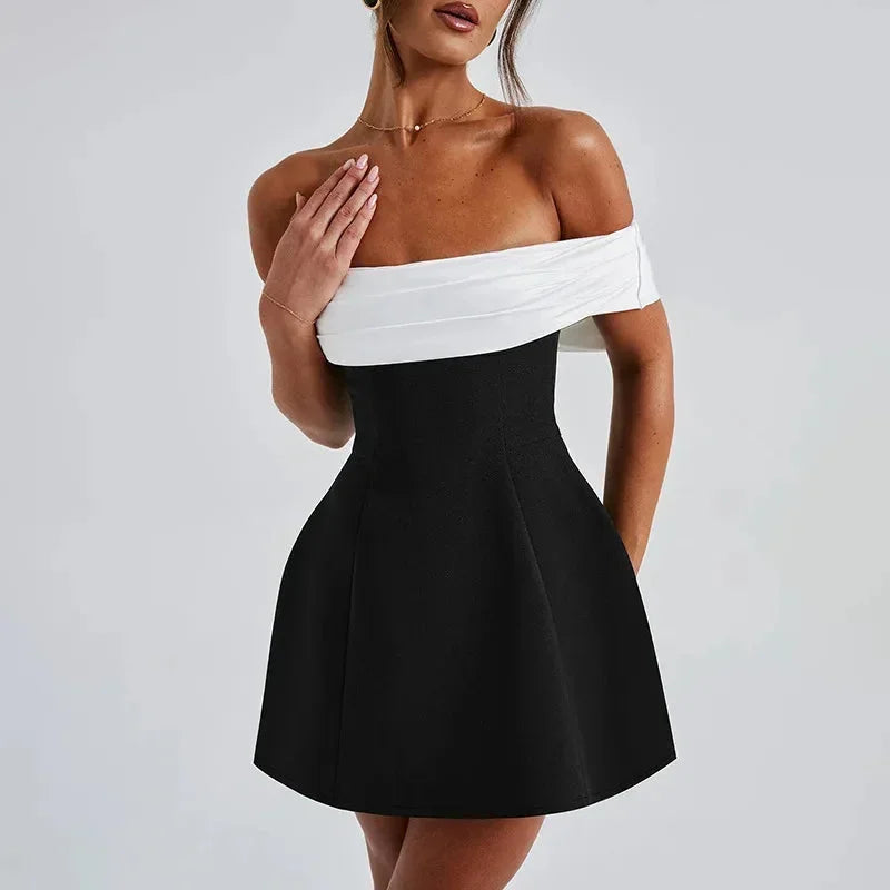 Kacey | Off-Shoulder Fit-and-Flare Women Summer Mini Dress