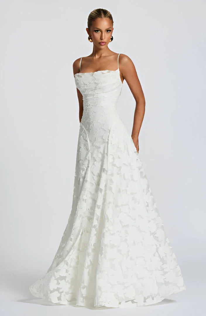Adelaide | Lace Backless Lace-Up Women Summer Maxi Dress