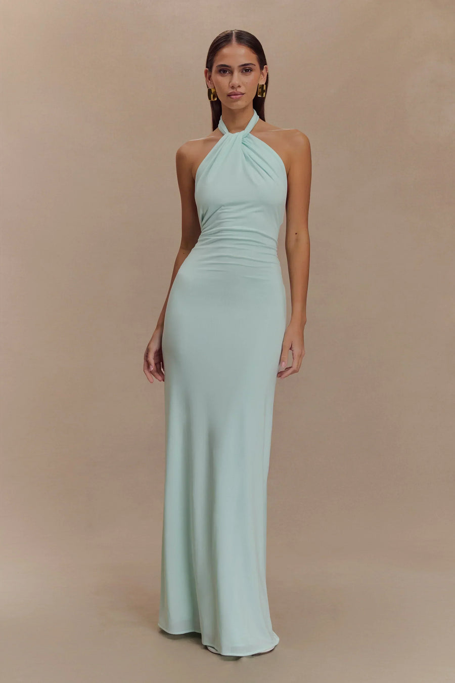 Melanie | Halter Open-Back Fitted Women Summer Maxi Dress