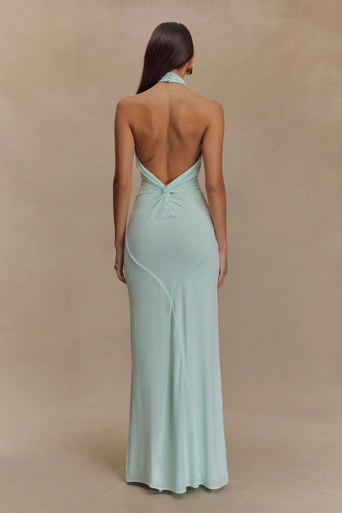 Melanie | Halter Open-Back Fitted Women Summer Maxi Dress