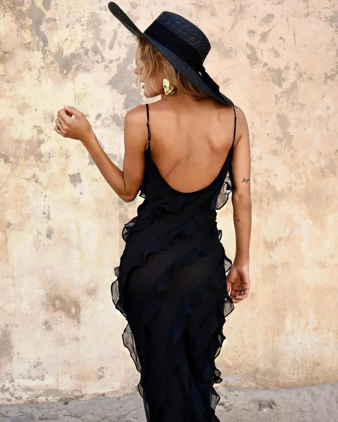Autumn | Cascading Ruffle Evening Women Summer Maxi Dress