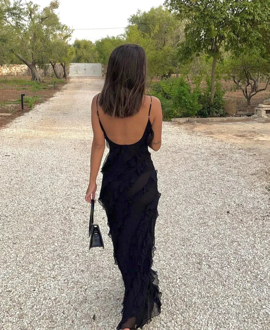 Autumn | Cascading Ruffle Evening Women Summer Maxi Dress