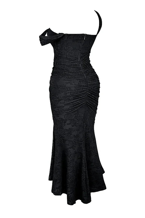 Sandra | Ruched Mermaid Square-Neck Women Summer Maxi Dress