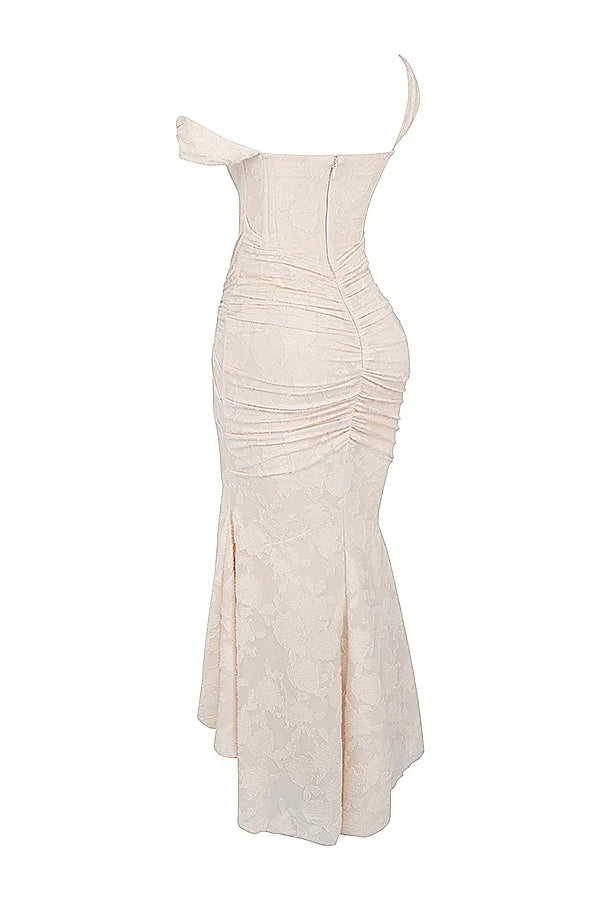 Sandra | Ruched Mermaid Square-Neck Women Summer Maxi Dress
