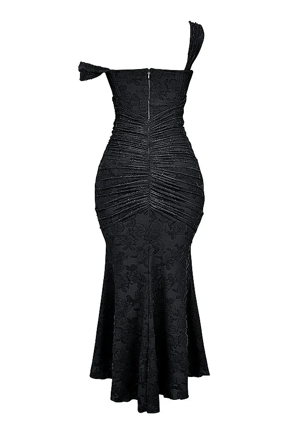 Sandra | Ruched Mermaid Square-Neck Women Summer Maxi Dress