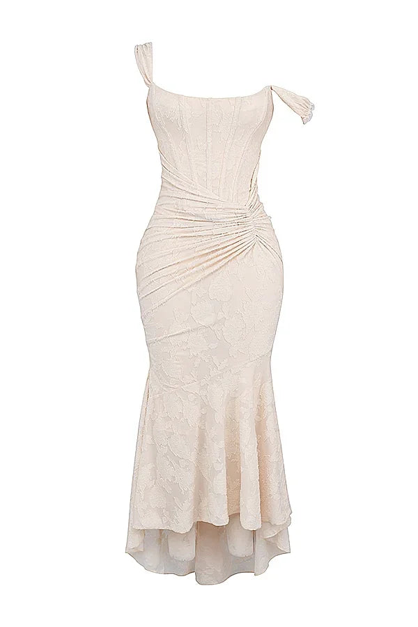 Sandra | Ruched Mermaid Square-Neck Women Summer Maxi Dress