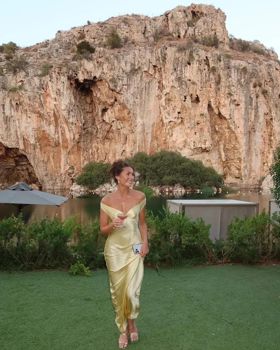 Shayla | Off-Shoulder Satin Graceful Women Summer Maxi Dress