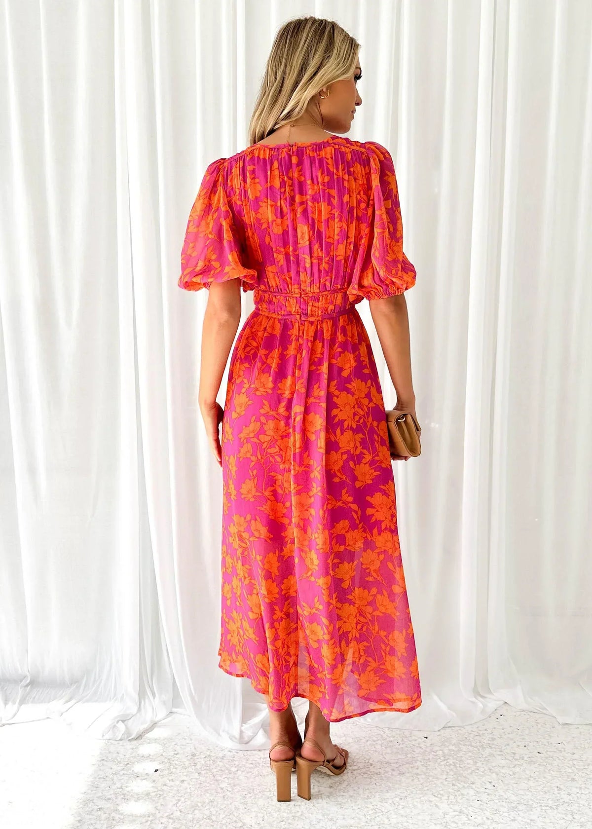 Hope | Floral Wrap Flutter-Sleeve Women's Maxi Dress