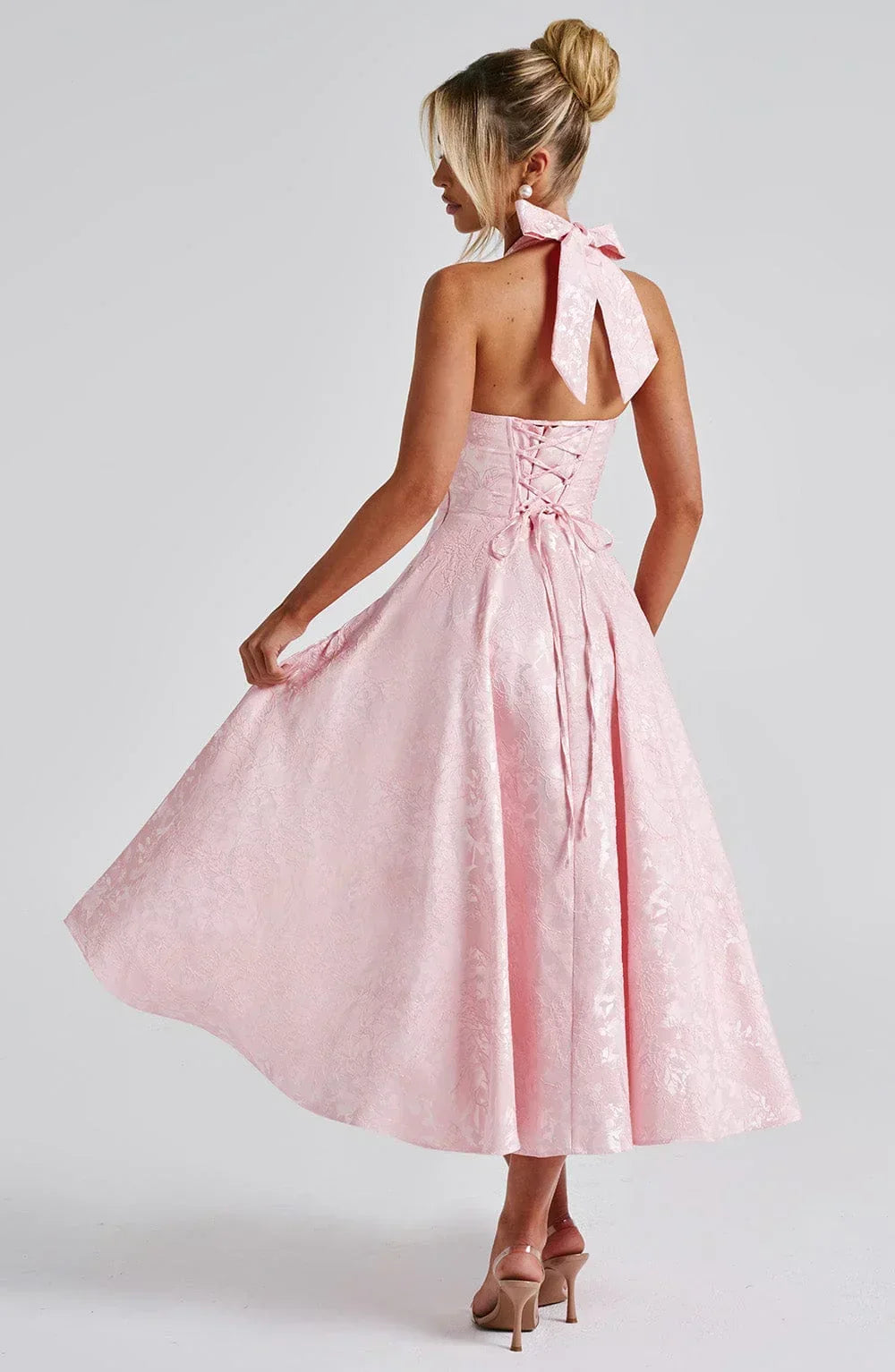 Anais | Halter Fit-and-Flare Women Summer Midi Dress