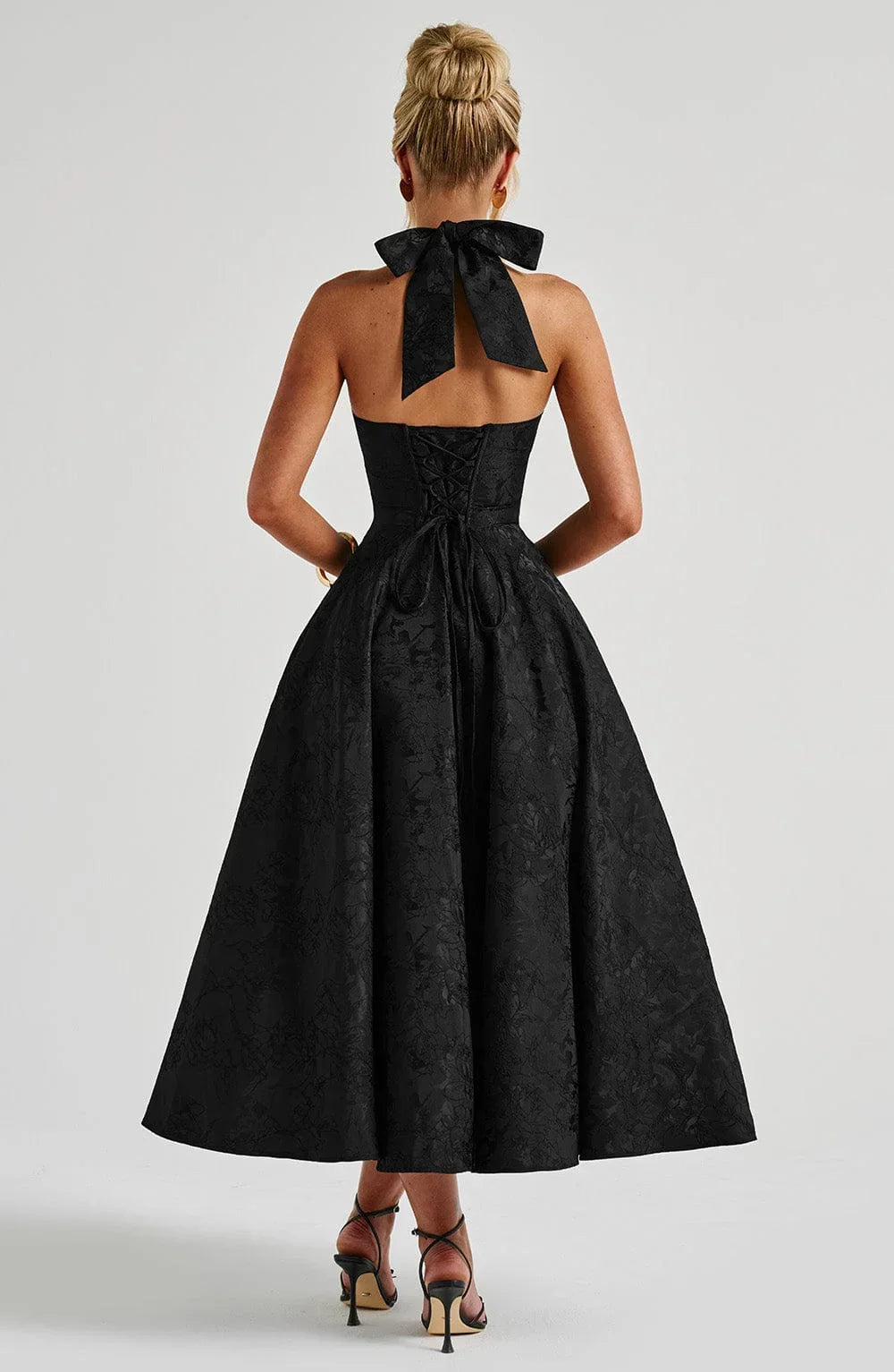 Anais | Halter Fit-and-Flare Women Summer Midi Dress