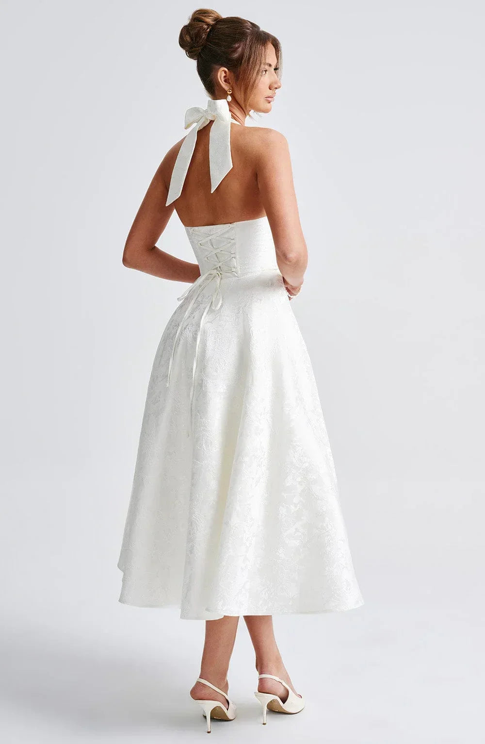 Anais | Halter Fit-and-Flare Women Summer Midi Dress