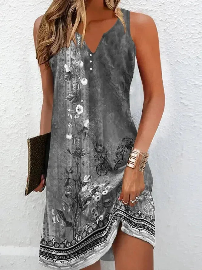 Marley | Boho Printed Sleeveless Women Summer Mini Dress