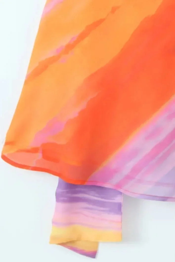 Bailey | Abstract Print Halter Scarf Women Summer Mini Dress
