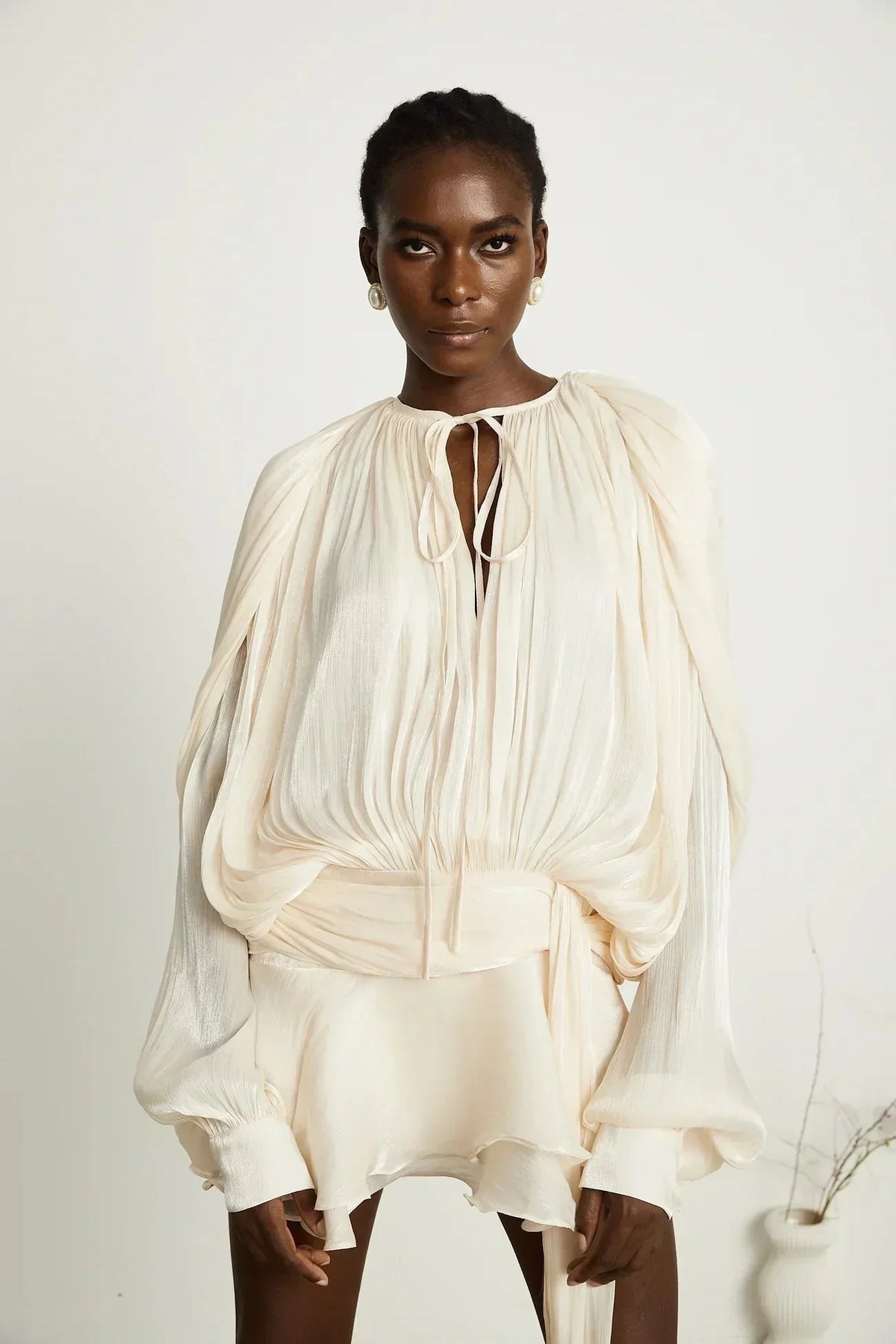 Missy | Draped Long-Sleeve Women Summer Mini Dress