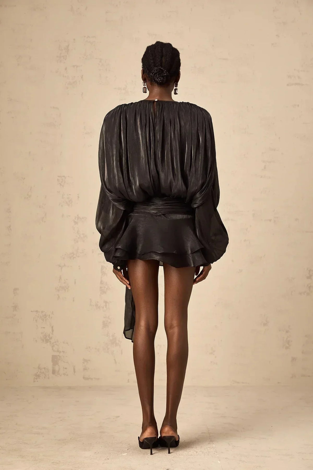 Missy | Draped Long-Sleeve Women Summer Mini Dress