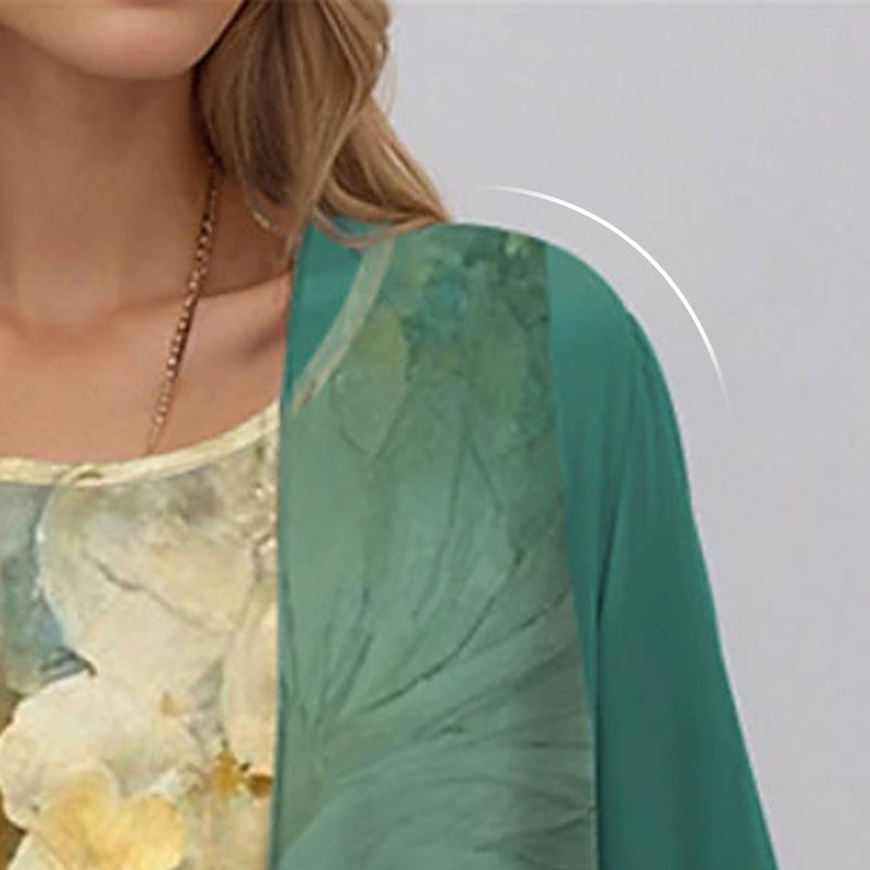 Bridget | Layered Floral Chiffon Women Summer Midi Dress