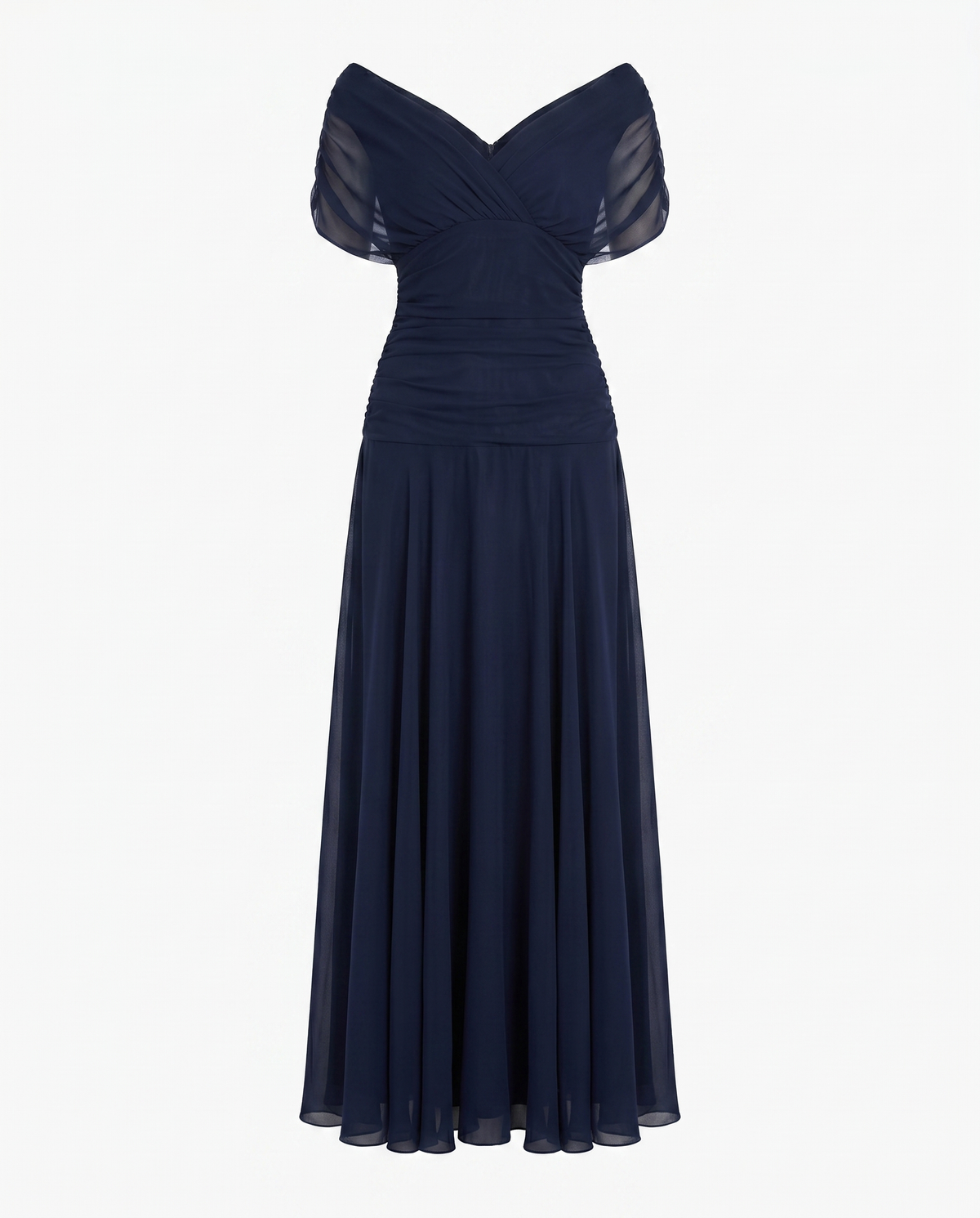Lisa | Off-Shoulder Chiffon Gown Women Summer Maxi Dress