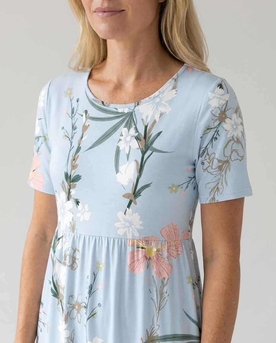Sofia | Botanical Bloom A-Line Women Summer Midi Dress