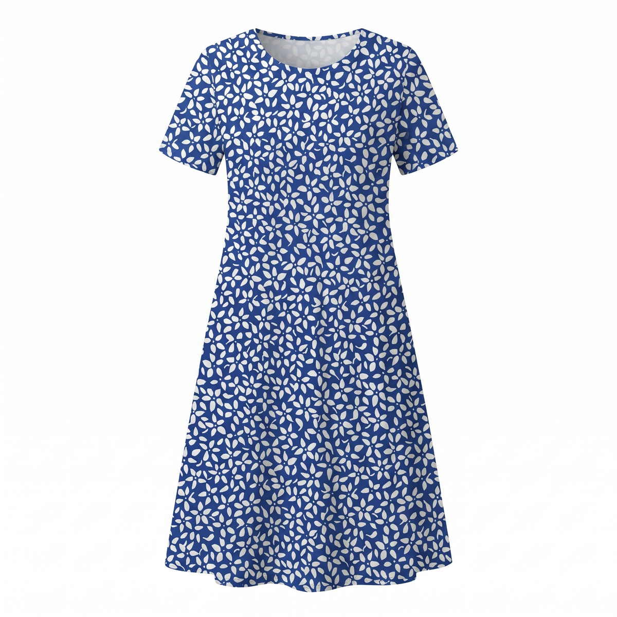 Calla | Floral Short-Sleeve Flowy Women Summer Midi Dress