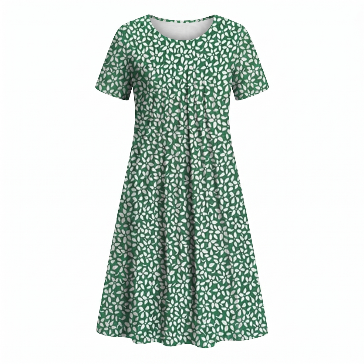 Calla | Floral Short-Sleeve Flowy Women Summer Midi Dress