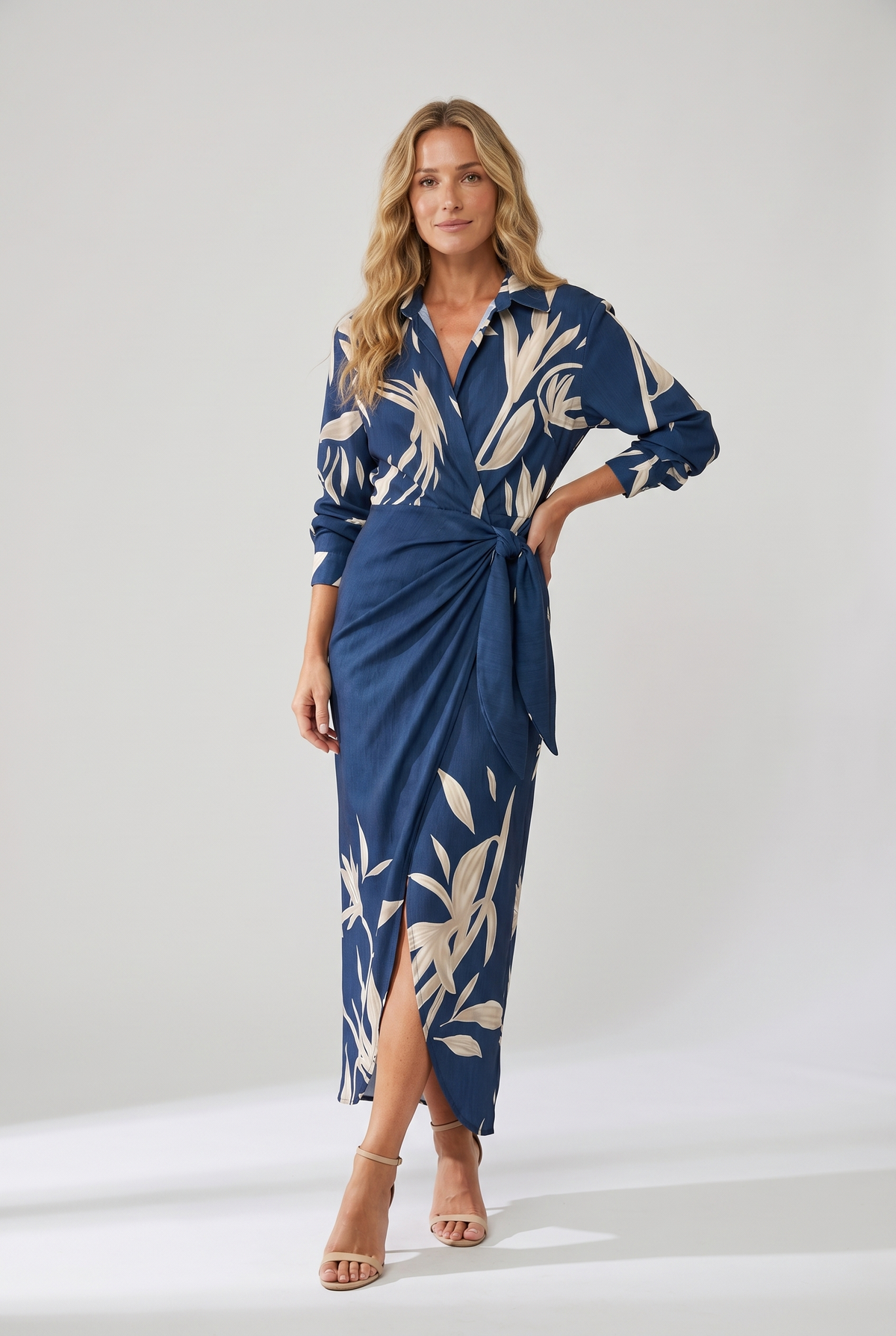 Daisy | Botanical Collared Women Summer Midi Dress