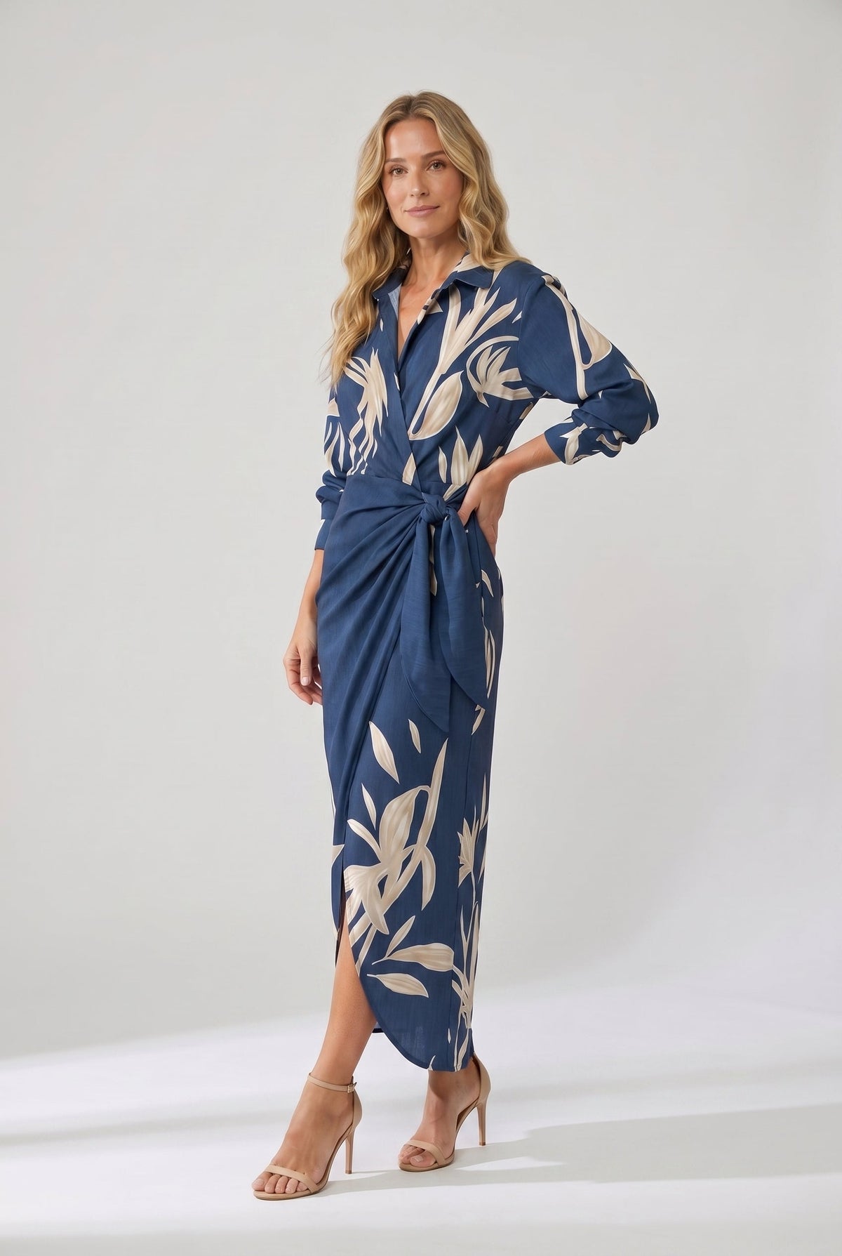 Daisy | Botanical Collared Women Summer Midi Dress